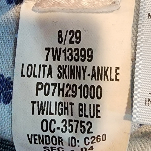 Lucky Brand Lolita Skinny Jeans Orta Denim Dark Wash Stretch Mid Rise Jeans sz 8 - Picture 10 of 15